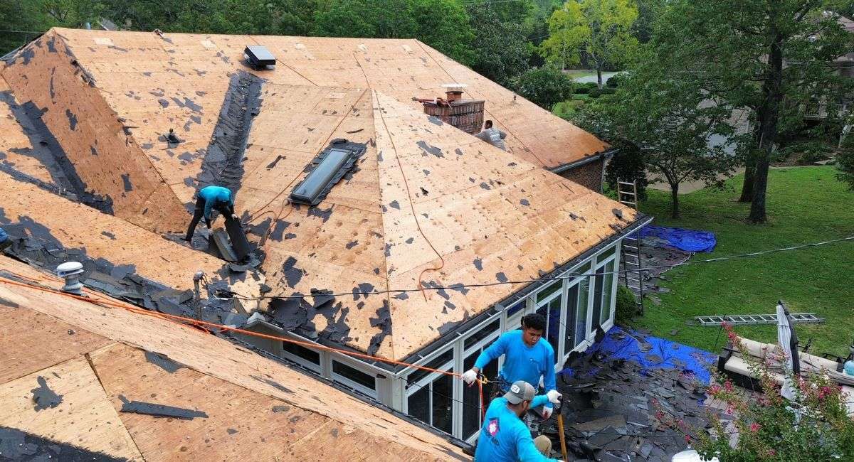 Roof Replacement Process - Material Removal