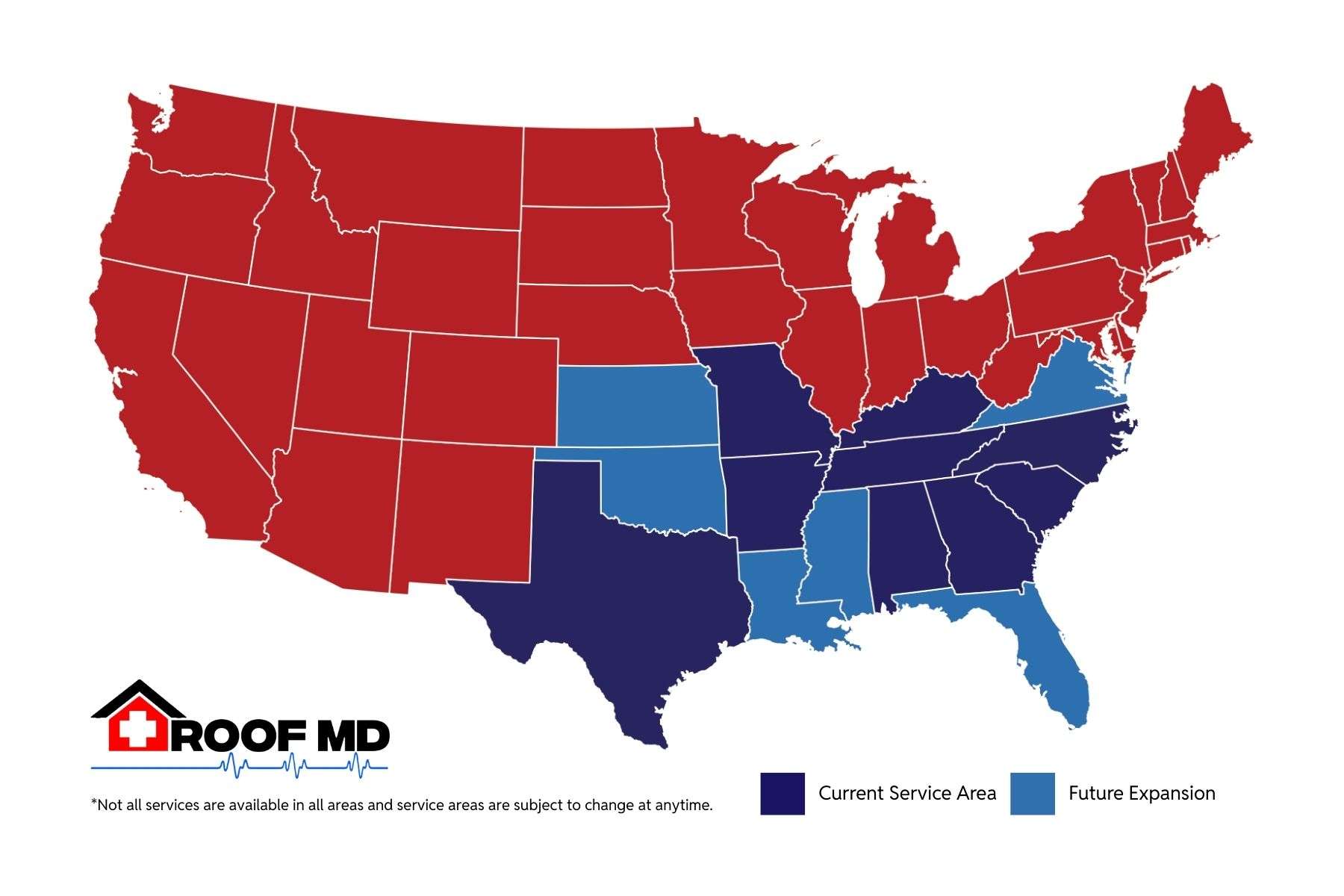 Roof MD Service Area